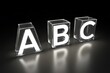 © mariam - 3d rendering of typographic letters ABC