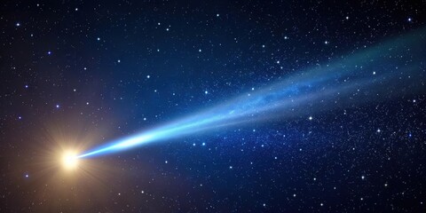 Wall Mural - comet streaking through the night sky , astronomy, space, celestial, stars, meteor, universe, galaxy
