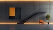 © hisilly - Sleek and Modern Interior with Stunning Staircase - 3D Render
