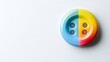 © MakeitEasy - Sewing button action craft room product photography minimalist background close-up view creative design concept