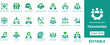 © Design Squirrel - Teamwork Icon Set. Features editable icons for teamwork symbols, collaboration, cooperation, business team, employee, co-worker, and working together. Perfect for businesses, teams, and organizations.