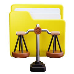 Poster - legal paper 3d render icons