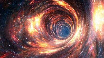 Wall Mural - explore the endless nebula mirror tunnel in a breathtaking cosmic journey through space, endless neb