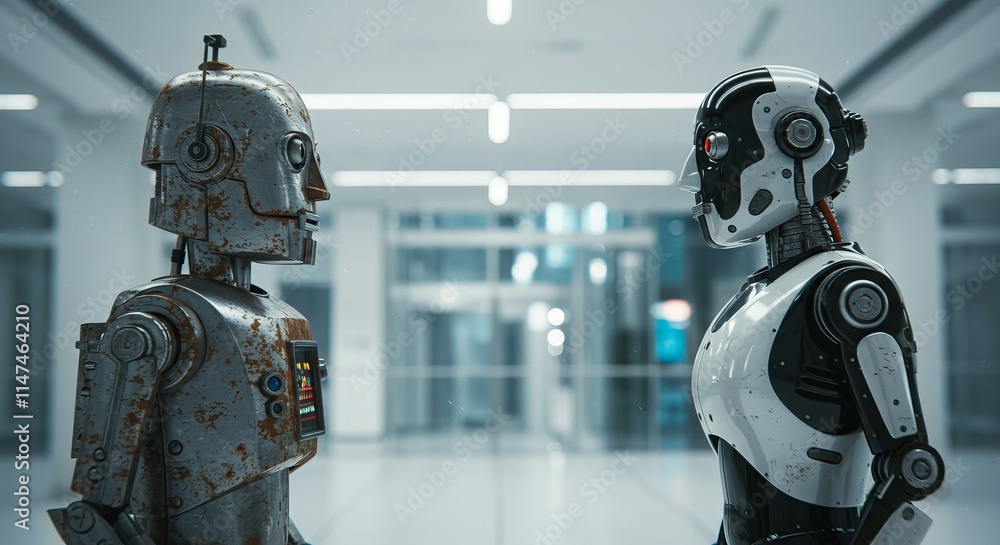 AI Robot vs Alien, AI, Robots and androids. AI Taking over the world ...