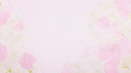  かわいいピンクの和紙背景