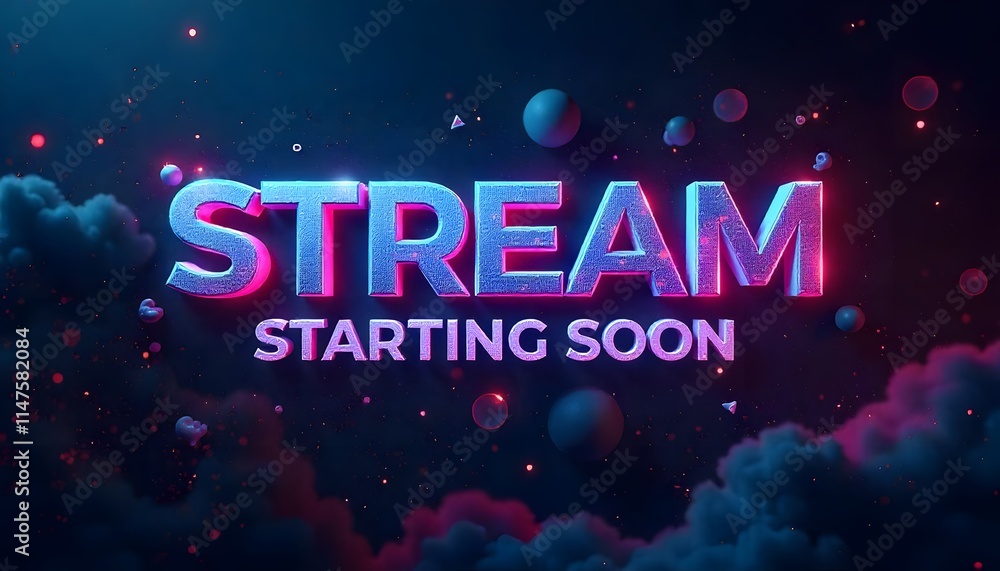 Twitch Starting Soon Screen design Stock Illustration | Adobe Stock