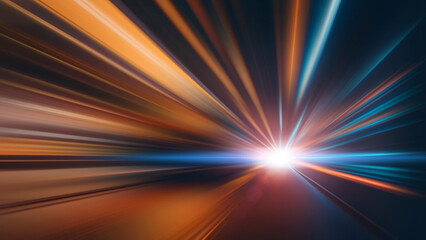 Wall Mural - zoom blur fast high speed warp moving effect for background