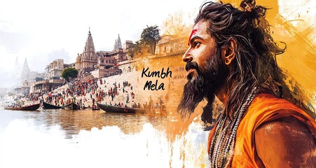 Sadhu saint of India for grand festival  Kumbh Mela