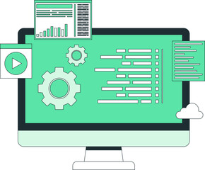 Programming Illustration on Computer Screen
