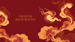© Brightlord - Linear oriental cloud abstract background vector