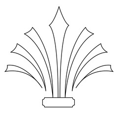 Wall Mural - png calligraphy ornament in black