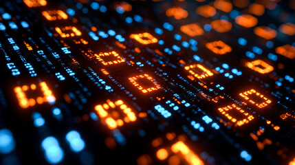 Abstract digital binary code background.
