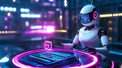 ai robot coding futuristic technology - artificial intelligence (ai)
