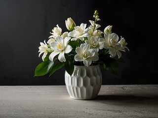 Wall Mural - bouquet of white flowers in a vase