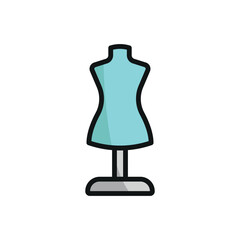 Wall Mural - Mannequin fashion tailor icon vector basic design