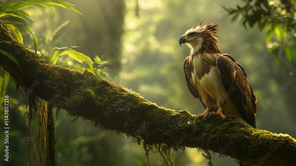 Rarest Eagle A stunning wildlife photo of the majestic Philippine Eagle, showcasing ...