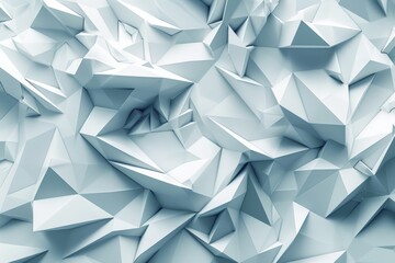 Abstract geometric background of light blue polygonal shapes.