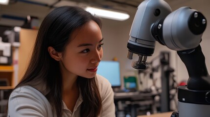 Wall Mural - scientists integrate ai into robotics, ensuring data privacy while advancing automation