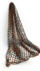 Intricate Brown Fishing Net Backdrop with Rustic Woven Texture  Closeup view of a vintage weathered fishing net or net like pattern creating an abstract natural and organic background design