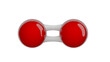 © Orange Dragon Studio - Molecule of Oxygen. Molecular formula: O2. Chemical model: Ball and Stick. Isolated. Transparent background. PNG transparent. 3D illustration.