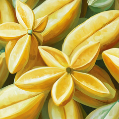 Sticker - carambola, starfruit