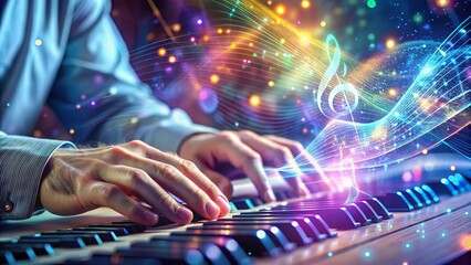 Holographic Hands Coding: Binary Code, Music, Full Stack Development