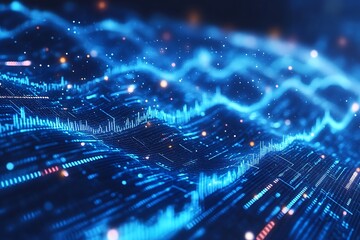 Abstract Data Visualization Displaying Fluctuations