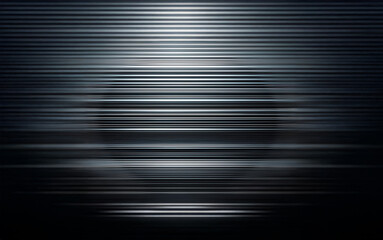 Poster - A dark, blurred background with horizontal lines of light radiating from a central point.