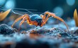 © FreyStudios - Intricate Details of a Glowing Spider on a Rocky Surface