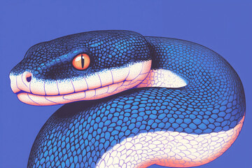 Snake element art illustration wallpaper