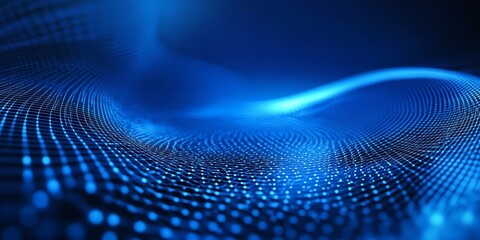 Digital Wave of Blue Dots Creating a Dynamic Texture in a Futuristic Environment for Technology Enthusiasts