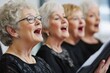 © AIGen - Seniors Singing. Group of Friends Practicing Music in Choir Class