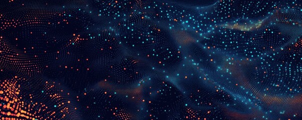 Data analytics or data science concept. Binary code on dark blue background. Cybersecurity and protection system against online crime threats. Data analytics or data science.