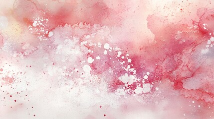 Aufkleber - Soft Abstract Watercolor Background with Pink and White Blends and Texture Details