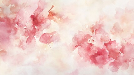 Aufkleber - Soft Watercolor Floral Background in Shades of Pink and Peach for Elegant Designs