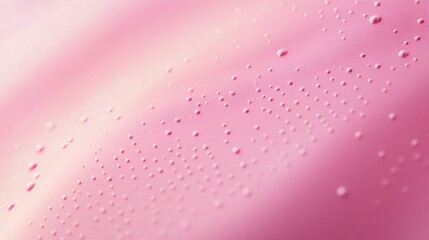 Aufkleber - Close-Up of Water Droplets on Soft Pink Surface with Gentle Texture and Depth