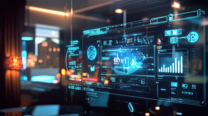 futuristic digital interface: a glimpse into advanced technology