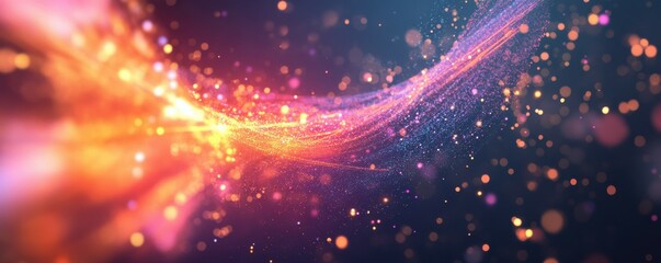 Wall Mural - abstract fireworks background and space for text