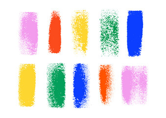 Wall Mural - abstract vector colorful paint smears set. hand drawn design element. ink marks on white background.