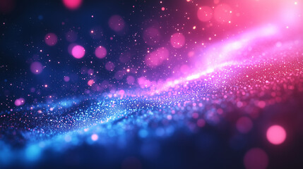 Wall Mural - futuristic abstract background in blue and pink tones. bright neon rays and glowing lines. bokeh eff