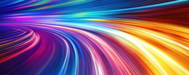 Wall Mural - abstract light trails, colorful background, dynamic motion, vibrant colors