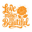 © IMRAN - Love Makes Life Beautiful Elegant Vector Calligraphy Design