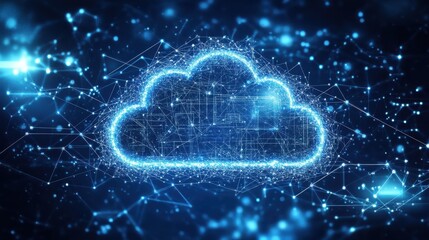 data exchange, digital technology background, software development, cloud computing. business intell