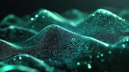 Technology computer cyberspace internet digital data network programming communication coding concept - Abstract green digital binary code matrix texture background