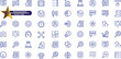 © john - Assessment editable stroke outline web icons set.