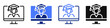 © Timurock - Vector icon or logo related to online education, e-learning, webinar. Symbol for website or app ui, logo design, illustration