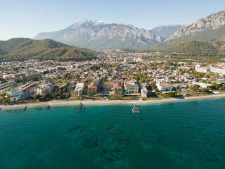 Wall Mural - Antalya Kemer holiday place aerial panoramic view