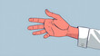 © Tark - hand tingling, shaking, tremor illustration. illness, incident, problem. flat cartoon. element design. Generative AI