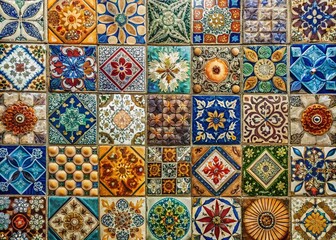 Naklejka na meble Panoramic Ceramic Tile Textures: Floor & Wall Tiles, High-Resolution Images