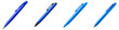 © Lalita - Set of blue pen isolated on transparent background